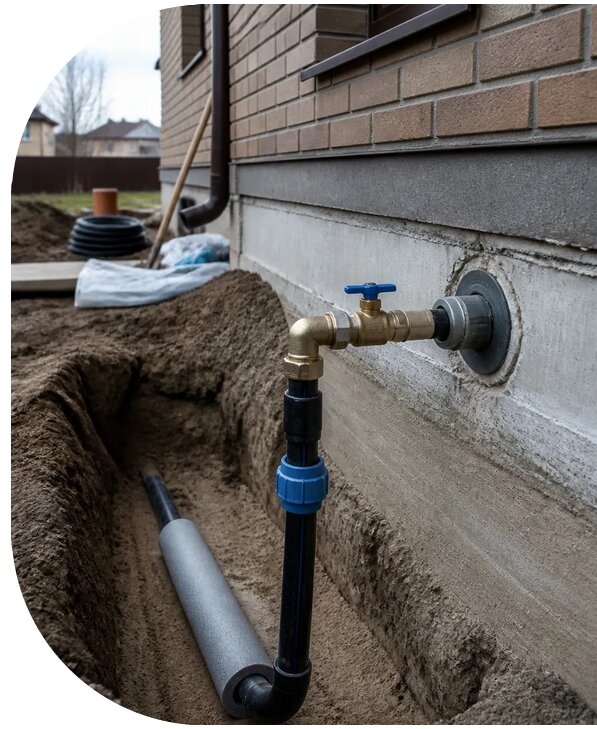Устройство ввода водопровода в дом в Саратове от 8698 р. | АПаруса-Срт